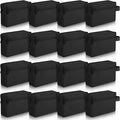 Paterr 16 Pcs Travel Toiletry Bag for Women Men Large Water Resistant Shaving Bag Hanging Cosmetic Bag with Handle and Divider Storage Travel Pouch Case (Black)