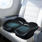A-Pce Foldable Travel Seat Cushion-with Built-in Handles，Memory Foam Cushions for Relief of Lower Back, Sciatic, Butt and Tailbone Pain-for Home & Office Use, Perfect for Travel or Driving-Black