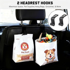 Dog Car Travel Kit – 9 in 1 Gift Set with 2 Pet Seat Belts, Car Net Barrier, 3 Pet Hair Remover, Collapsible Water Bowl & 2 Headrest Hooks – Dog Travel Essentials for Sedan SUV & Truck Vehicle
