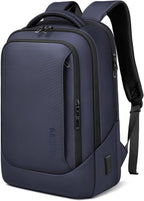 hk Laptop Backpack for Men with USB Charging Port for Business Work College Travel (Blue, 17.3 inch)