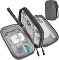 CAOODKDK Electronic Organizer Travel Cable Accessories Bag, Electronic Organizer Case, Waterproof Electronic Accessories Organizer Bag for Power Bank, Charging Cords, USB Cable (Dark Gray)