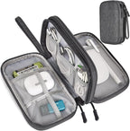 CAOODKDK Electronic Organizer Travel Cable Accessories Bag, Electronic Organizer Case, Waterproof Electronic Accessories Organizer Bag for Power Bank, Charging Cords, USB Cable (Dark Gray)