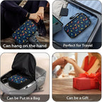 Dinosaurs Travel Cord Organizer Case Electronics Organizer Travel Case Portable Storage Bag fits Power Bank Phone Tech Accessory Cable Cord Charger Phone Earphone