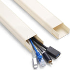 Cord Hider Wall for 4-7 Wires, Cable Management Kit, X-Large 72in Cord Organizer Wall, TV Cable Hider Wire Hider for Wall Hide Cords Wall Mounted TV, Cable Raceway Beige, W1.5in H0.8in
