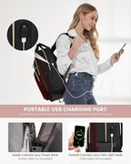 LOVEVOOK Laptop Backpack Purse for Women, 15.6" Laptop Bag for Travel with USB Port, Water Resistant Lightweight Daypacks for College Work Business, Nurse Teacher Computer Backpacks