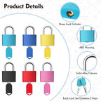 6Pcs Luggage Locks Small Suitcase Locks with Keys Plastic-Covered Mini Padlock for Suitcase Backpack Box Bag