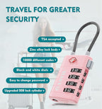 ANVIL 4 Digit Luggage Locks, TSA Locks for Luggage, Advanced TSA008 core, Alert Indicator for Your Travel Lock, Suitcase Lock.(4, Pink)