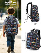 CAMTOP Kids Backpack for Boys, Preschool Toddler Backpack Kindergarten School Bookbag for Age 3-8(Monster Truck)