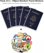 5 Pack Clear Passport Cover, Transparent Plastic Passport Protector
