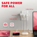 Energizer 4 Packs of 4 Device Fast Charging Multi Plug Wall Outlet Extender (2) AC Power Outlets (1) 20W PD Type C Port (1) 18W USB A Port Power Strip Expander Outlet Splitter Plug in Adapter