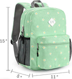 STEAMEDBUN Corduroy Kids Backpack for Girls Boys 3-8, Girls Backpack for Elementary Kindergarten - Daisy