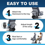 Airplane Foot Hammock, Portable Foot Hammock for Plane Travel to Relax Your Feet, Plane Travel Essentials Comfy Foot Rest Hanger Plane Footrest for Long Trip