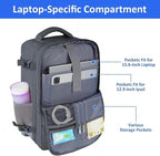 Taygeer Personal Item Backpack for Women, 35L Travel Backpack with Laptop Compartment & Water Bottle Pocket, Lightweight Work Back pack for Weekend Business Gym Hiking, Dark Grey