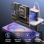 45W Super Fast Charger USB C Android Phone Type C Charger Fast Charging Block with 6.6FT Cord for Samsung Galaxy S26/S26 Ultra/S26+/S25 Ultra/S25/S24 Ultra/S24/S23 Ultra/S22/S21/S20/Note 10, Pink