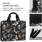 MNSRUU Laptop Bag for 15.6 inch Black Gothic Bats