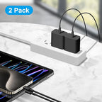 iPhone 17 16 15 Charger Fast Charging 6FT - 20W USB C Charger Block with 6FT Type C to C Cable Compatible with iPhone 17/17 Pro/17 Pro Max/Air/16/16e/15, iPad Pro, iPad Air (Black)