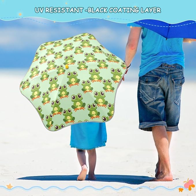 ALAZA Kids Umbrella Stick Umbrellas Cute Umbrella for Boys Girls Toddler UV/Sun Rain Windproof
