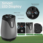 Portable Camping Shower Head with Pump - Dessports 6000mAh Rechargeable Outdoor Camp Shower Kit with Smart LED Display, 5 Pressure Levels, 4 Modes, IPX8 Waterproof for Hiking, RV, Car Wash & Pet