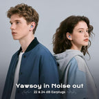 Yawsoy Concert Ear Plugs, 2 Pairs High Fidelity Ear Plugs with Acoustic Filter, Noise Reduction for Musicians