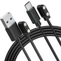 Meliya VeryFit Smart Watch Charger, USB A+USB C Magnetic Smartwatch Replacement Charging Cable Cord 3.3FT