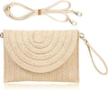 COOKOOKY Straw Clutch Handbag Summer Beach Straw Purse for Women woven Envelope Bag | Straw, Summer, Beach, woven, Straw, Summer