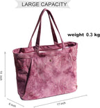 ESVAN Corduroy Yoga Tote Bag Gifts for Women Drawstring Yoga Mat Bag for Office Workout Travel Carryall Pilates Gym