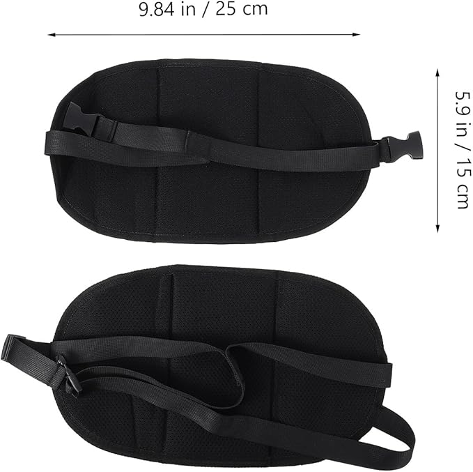 Amosfun Portable Footrest Hanging Foot Hammock Office Feet Pad Travel Leg Support Footrest for Airplane and Office Use, Black