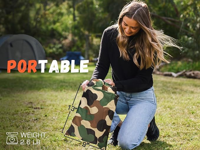 WEKAPO Inflatable Couch Air Lounger Chair - Camping & Beach Accessories, Portable Blow up Sofa for Hiking, Lawn, Indoor/Outdoor Movies & Music Festivals. Lightweight and Easy to Set Up Air Hammock