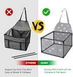GENORTH Dog Car Seats for Small and Medium Dogs,Portable Puppy/Pet Car Booster Seat with Clip-On Leash and Mesh Window for Pet Up to 20 lbs