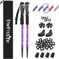 TheFitLife Nordic Walking Trekking Poles - 2 Sticks with Anti-Shock and Quick Lock System, Telescopic, Collapsible, Ultralight for Hiking, Camping, Mountaining, Backpacking, Walking, Trekking