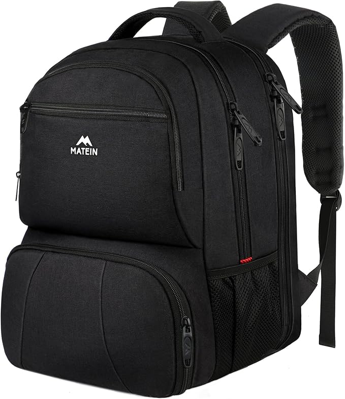 MATEIN Lunch Backpack for Men, 18 Inch Large Insulated Backpack Cooler with Lunch Compartment, Water Resistant Laptop Back pack with Lunch Box Bag for Work Travel Business College Picnic