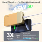 NOBIS Portable Charger,20000mAh Power Bank, 45W Fast Charging，Battery Pack with 2 USB-C (in/Out) & 2 USB-A, Digital Display & Small Current Mode, Compatible with Phone 17 S25 Tablet
