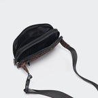 Pander Everywhere Belt Bag for Women, 5 Zipper Pockets Nylon Crossbody Fanny Pack Purse (Midnight Leopard)