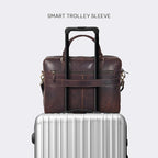 VALENCHI Leather Laptop Messenger Bag for Men