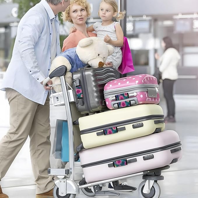 Tie-dye Mandala Luggage Handle Wrap for Suitcase Luggage Tags Handle Covers Identifiers Soft Decorations Travel Accessories 2 Pack