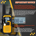 Retevis RB48 Walkie Talkies with Earpiece, Mil-Standards 810H, Waterproof Heavy Duty Two Way Radios, Vibration Call, 2000mAh, NOAA, 2 Way Radio Long Range(2 Pack)