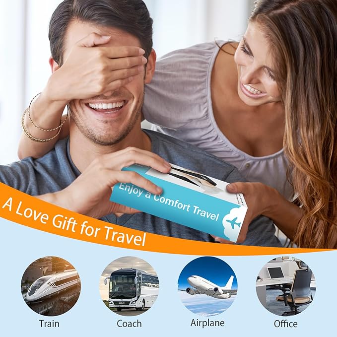 Airplane Footrest with No Feet Clashing Support Design, Portable Travel Foot Hammock to Relax Your Foot, Memory Foam Plane Foot Rest to Relieve Feet Soreness - Long Flights Essentials
