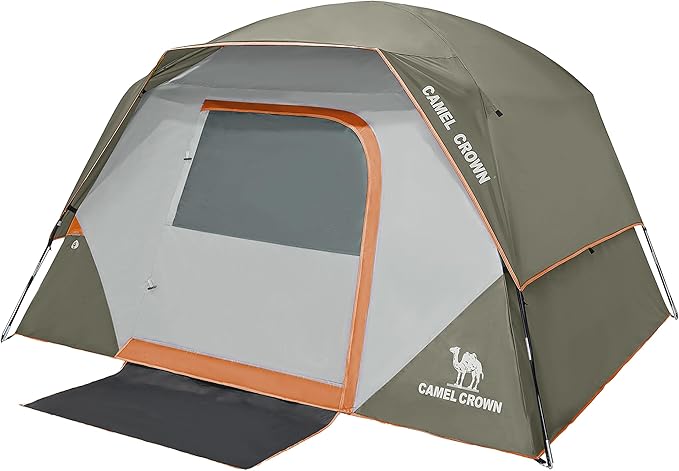 CAMEL CROWN Tents for Camping 4/8 Person Waterproof Tent Quick Setup Folding Outdoor Backpacking Tents Family Hiking