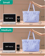 BAGSMART Tote Bag for Women, Tote Bag with Zipper Work Tote with Compartments Nurse Shoulder Hanbag for Travel, Gym