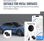 Car GPS Tracker for Vehicles - Hidden Tracking Devices for Cars, No SIM Card Required, Available for Android and iOS, Car Vehicle Tracking Device for Car, Wallet, Pet (Black)
