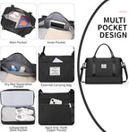 HYC00 Travel Duffel Bag,Carry-on Overnight Weekender Bags for Women,Sports Tote Gym Bag with Wet Pocket