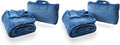 Cabeau Fold ‘N Go Travel Blanket Doubles as Neck Support Pillow, Versatile Lumbar Support Cushion, with Compact Travel Case - French Microfiber (Blue) (Pack of 2)