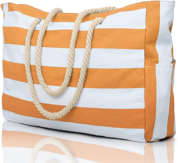 Becokan Beach Bags for Women Large Waterproof Beach Tote Bag Zipper Beach Bags Waterproof Sandproof Swim Pool Bag Large Tote