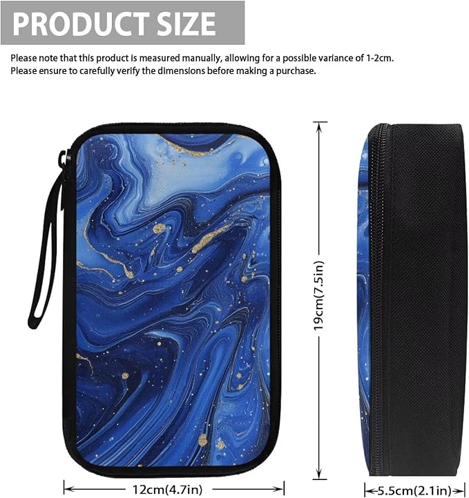 Marble Electronics Case Portable Electronic Accessories Carry Case Tech Pouch for Cable Cord Charger Phone Earphone Power Bank SD Card Travel Use