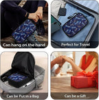 Galaxy Dragonfly Print Cable Organiser Bag, Electronic Accessories Bag for Travel, Waterproof Cord Storage Organizer for Hard Drives, Cables, Chargers, Power Bank