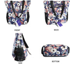 Original Floral Water Resistant Large Tote Bag Shoulder Bag for Gym Beach Travel Daily Bags Upgraded