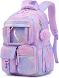 PIG PIG GIRL Kids Backpack for Girls - School Bags for Middle School Students - Book Bag for Elementary Primary - Kawaii Ita Backpack - Purple