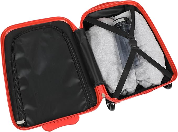 Bioworld Cars Lightning McQueen Big Face 16.5" Toddler Two-Wheel Carry On Luggage