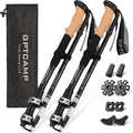 GPTCAMP Walking Sticks,Trekking Poles Collapsible Hiking Poles,Lightweight Folding Travel Walking Pole for Men Women,2pc Adjustable Hiking Stick with EVA Foam Grips for Backpacking