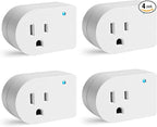 Single Surge Protector Plug, Grounded Outlet Wall Tap Adapter with Indicator Light, 1 Outlet,245J/125V, ETL, White, 4Pack